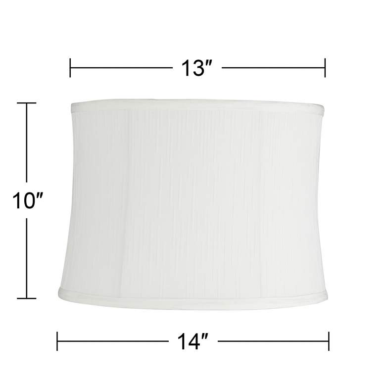 Image 7 Cece White Softback Drum Lamp Shade 13x14x10 (Spider) more views