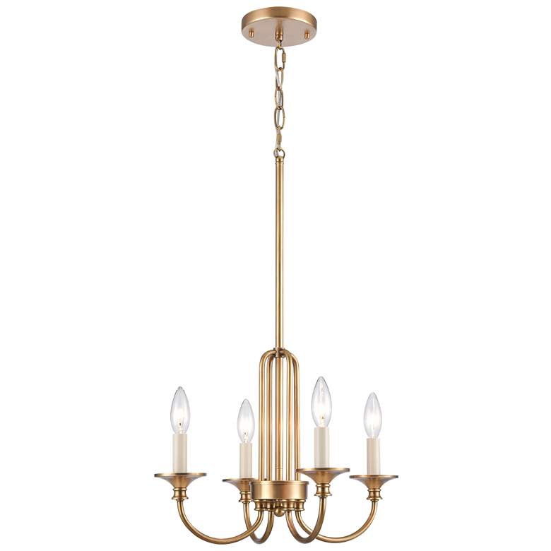 Image 1 Cecil 16" Wide 4-Light Semi Flush Mount - Natural Brass