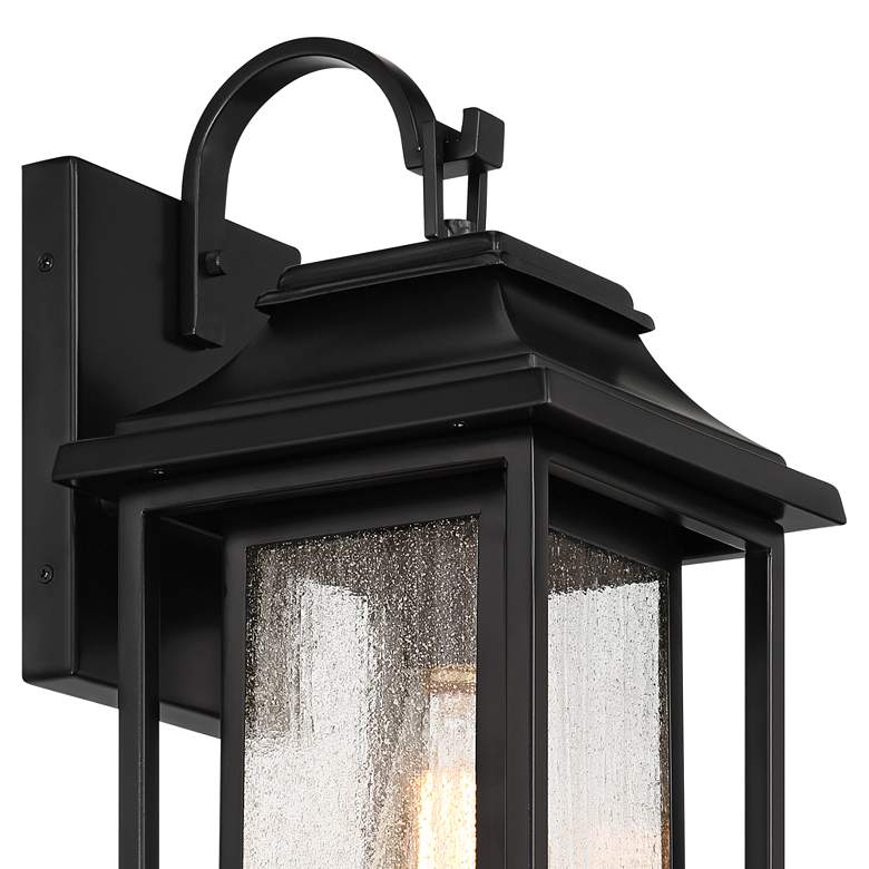 Image 3 Cecile 18 1/4" High Shiny Black Framed Box Outdoor Wall Light more views