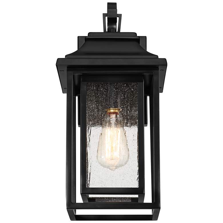 Image 4 Cecile 18 1/4" High Shiny Black Framed Box Outdoor Wall Light more views