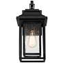 Cecile 18 1/4" High Shiny Black Framed Box Outdoor Wall Light