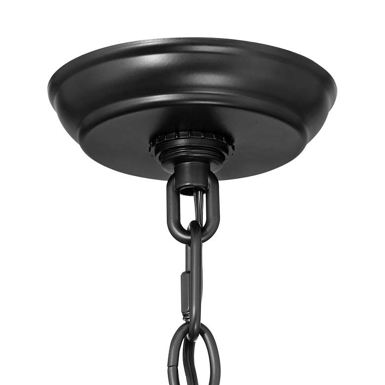 Image 5 Cecile 19 1/2" High Painted Black Outdoor Hanging Lantern more views