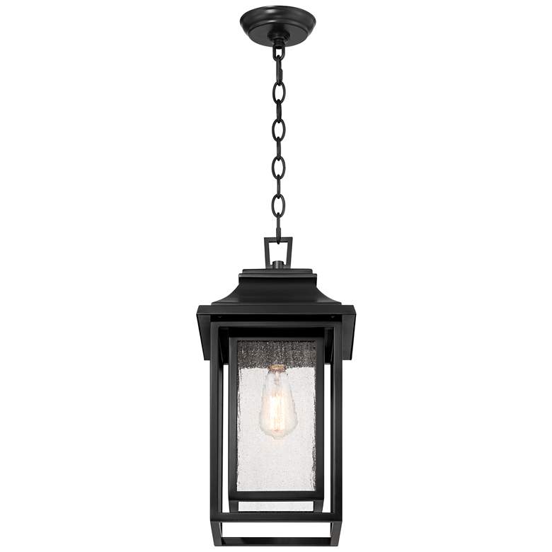 Image 7 Cecile 19 1/2" High Painted Black Outdoor Hanging Lantern more views