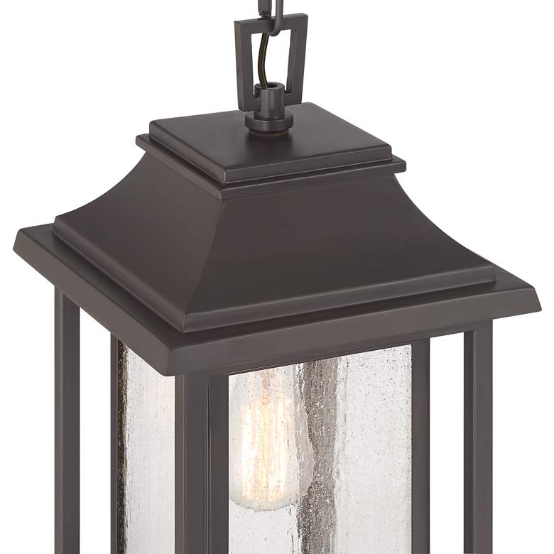 Image 3 Cecile 19 1/4" Bronze Box Lantern Outdoor Hanging Light more views