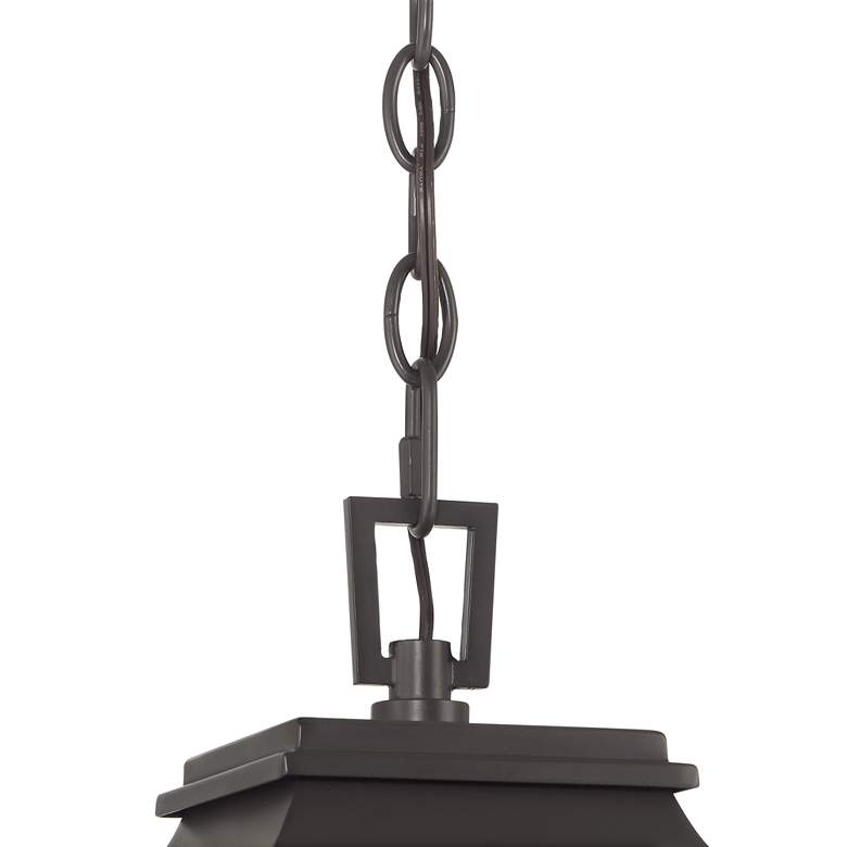 Image 4 Cecile 19 1/4" Bronze Box Lantern Outdoor Hanging Light more views
