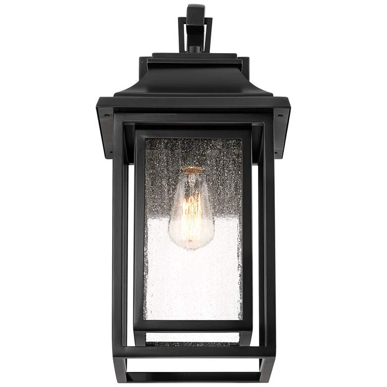 Image 5 Cecile 21 1/4"High Black Box Lantern Outdoor Wall Light more views