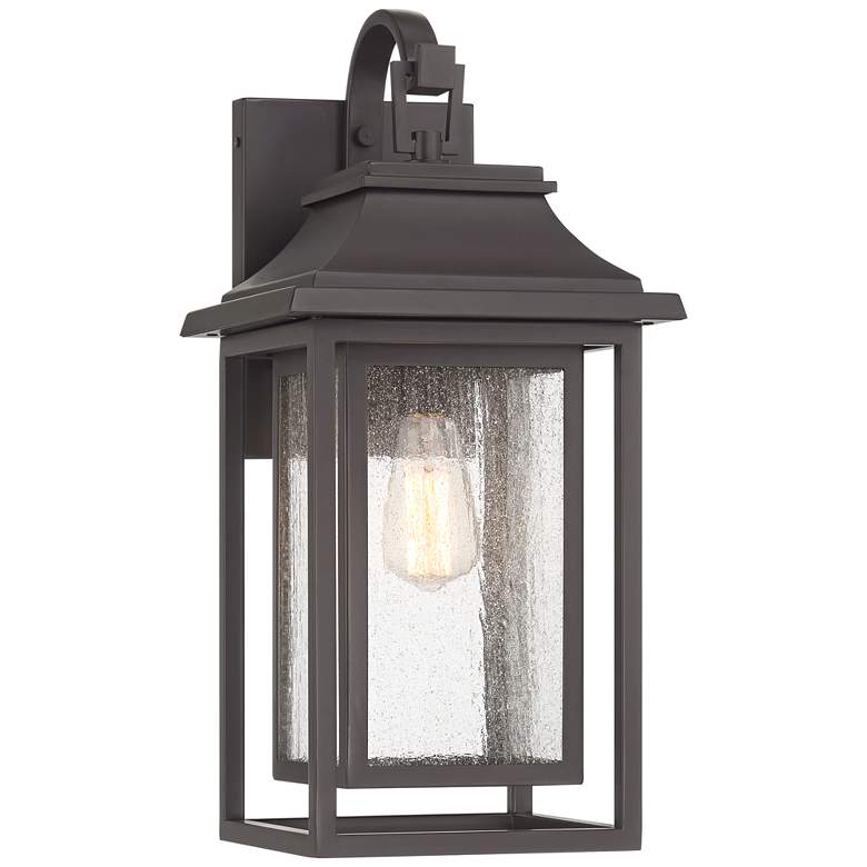 Image 2 Cecile 21" Bronze Box Lantern Outdoor Wall Light