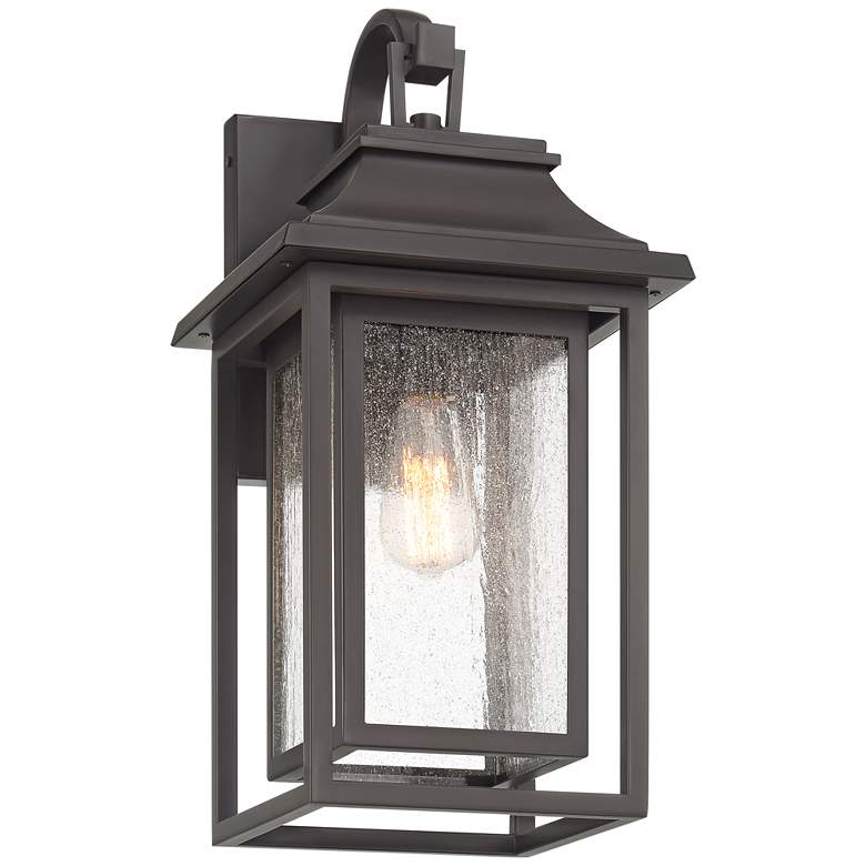 Image 5 Cecile 21" Bronze Box Lantern Outdoor Wall Light more views