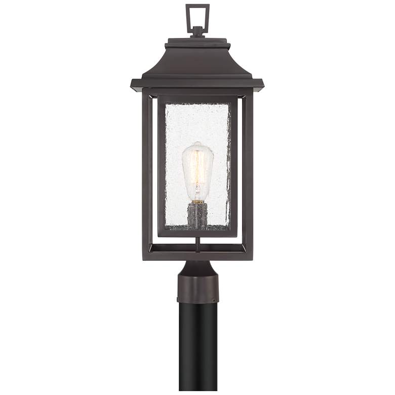 Image 4 Cecile 23 1/4" Bronze Box Lantern Outdoor Post Light more views