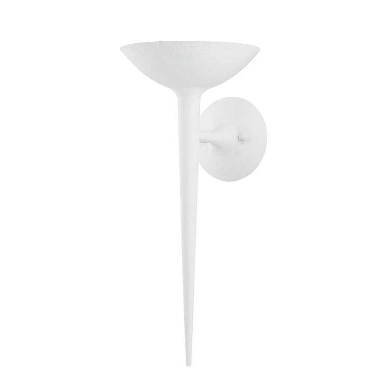 Image 2 Cecilia 18 1/2" High Gesso White Wall Sconce more views