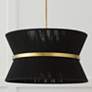 1_Cecilia 24 1/4" Wide Patinaed Brass Black 8-Light Pendant