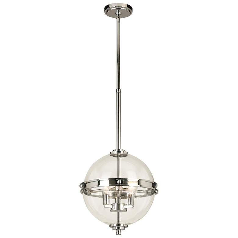 Image 1 Cecilia - 3-Light Pendant - Chrome Finish - Clear Glass