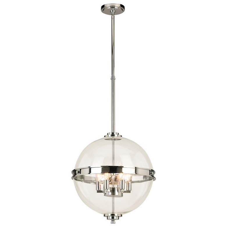 Image 1 Cecilia - 6-Light Pendant - Chrome Finish - Clear Glass