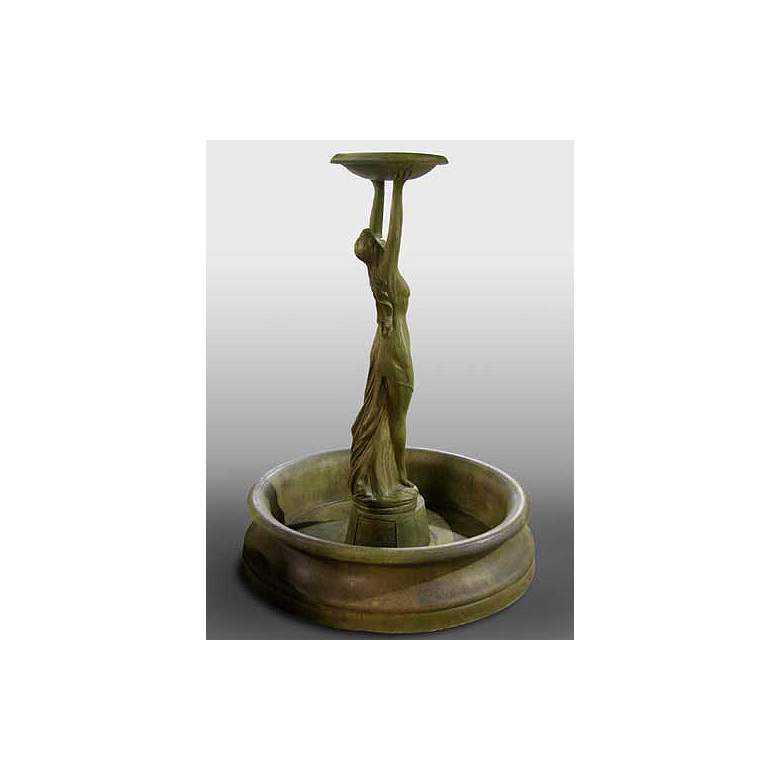 Image 2 Cecilia 72 inch High Verde Woman Outdoor Floor Water Fountain more views