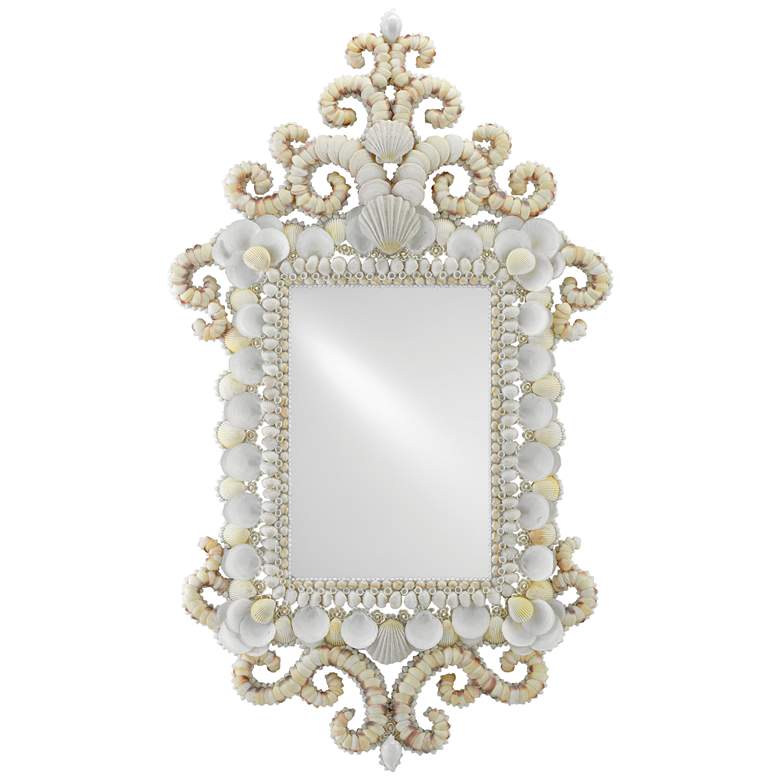 Image 1 Cecilia White and Natural Shells 36 inch x 62 inch Wall Mirror
