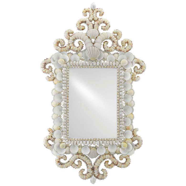 Image 1 Cecilia White and Natural Shells 36" x 62" Wall Mirror