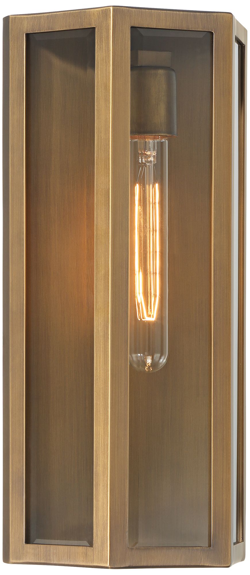 Image 4 Cecily 16" High Aged Brass Indoor/Outdoor Wall Light Set of 2 more views