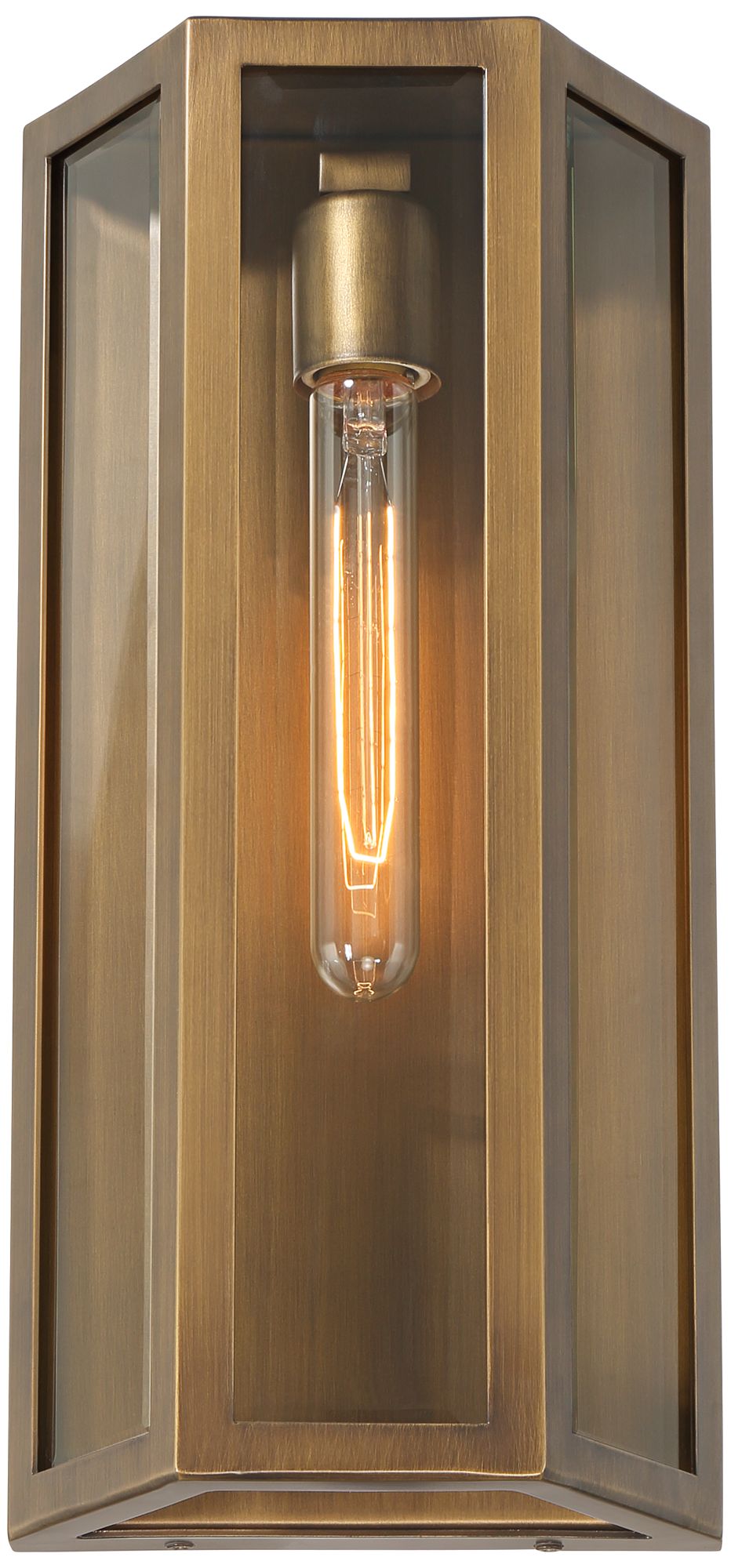 Image 2 Cecily 16" High Aged Brass Indoor/Outdoor Wall Light