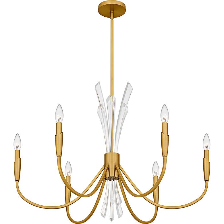 Image 4 Cecily 6-Light Brushed Gold Chandelier more views