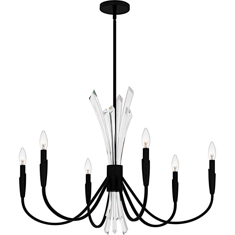 Image 3 Cecily 6-Light Matte Black Chandelier more views