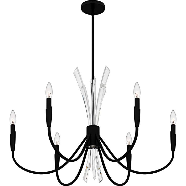 Image 4 Cecily 6-Light Matte Black Chandelier more views