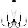 4_Cecily 6-Light Matte Black Chandelier more views