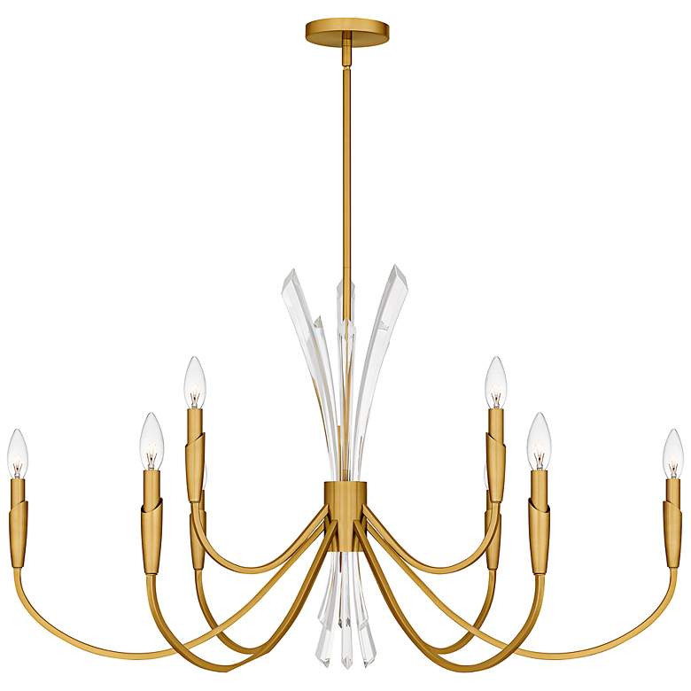 Image 1 Cecily 9-Light Brushed Gold Chandelier