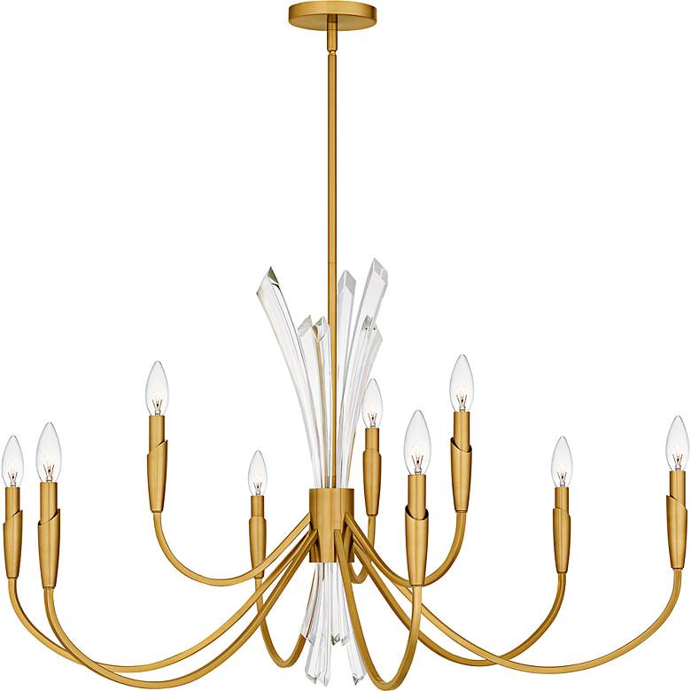 Image 3 Cecily 9-Light Brushed Gold Chandelier more views