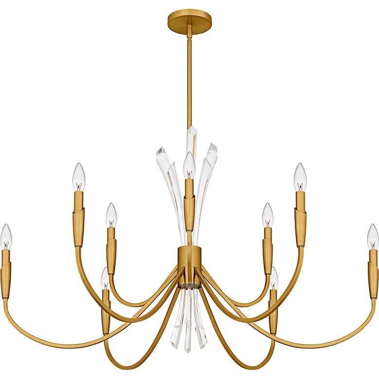 Image 4 Cecily 9-Light Brushed Gold Chandelier more views