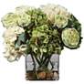 Cecily Cream Hydrangea and Rose 15"W Faux Flowers in Vase