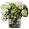 Cecily Cream Hydrangea and Rose 15"W Faux Flowers in Vase