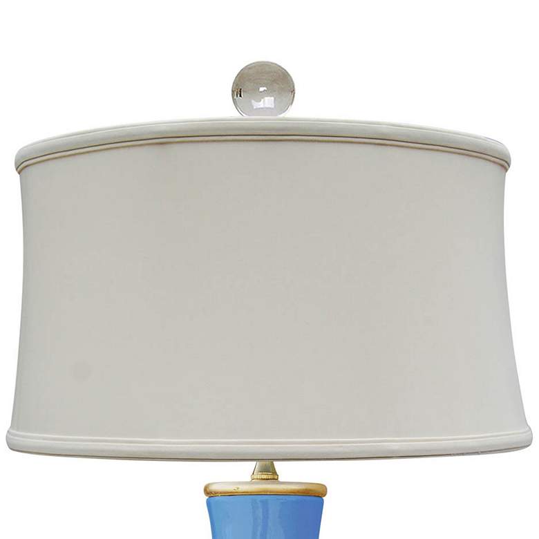 Image 2 Cecily French Blue Bamboo Porcelain Table Lamp more views