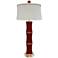 Cecily Ox-Blood Bamboo Porcelain Table Lamp