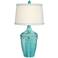 Cecily Teal Blue Ceramic Table Lamp