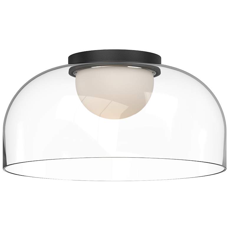 Image 1 Cedar 12" Wide Black LED Ceiling Light with Clear Glass