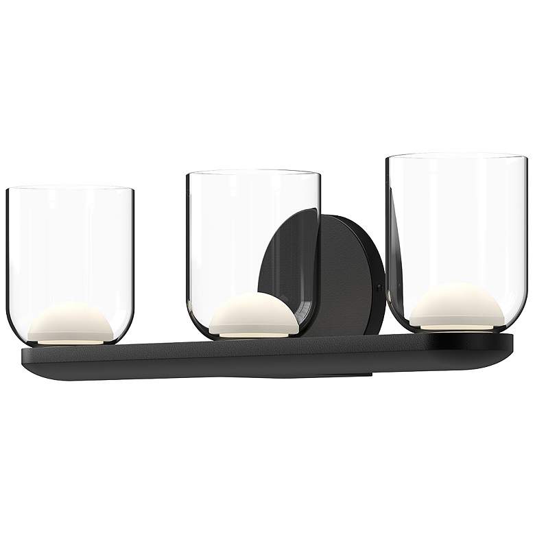 Image 1 Cedar 20" Wide Black 3-Light LED Vanity Bath Light
