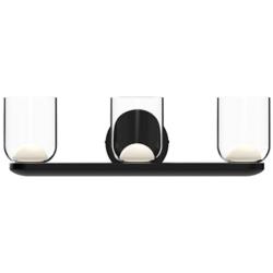 Cedar 20" Wide Black 3-Light LED Vanity Bath Light