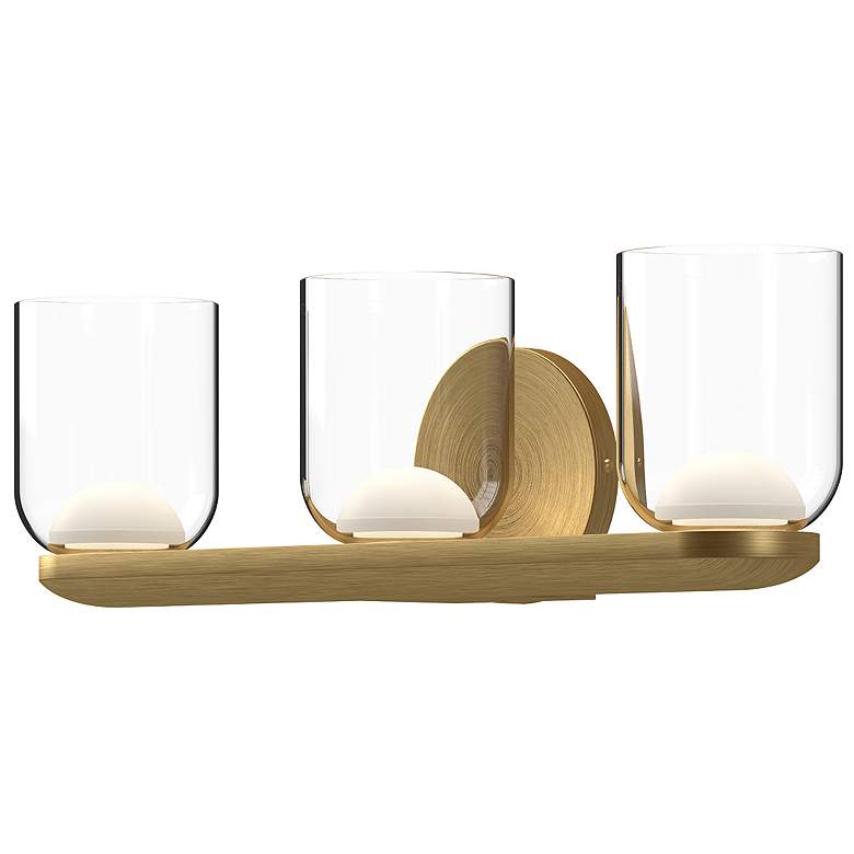 Image 1 Cedar 20" Wide Brushed Gold 3-Light LED Vanity Bath Light