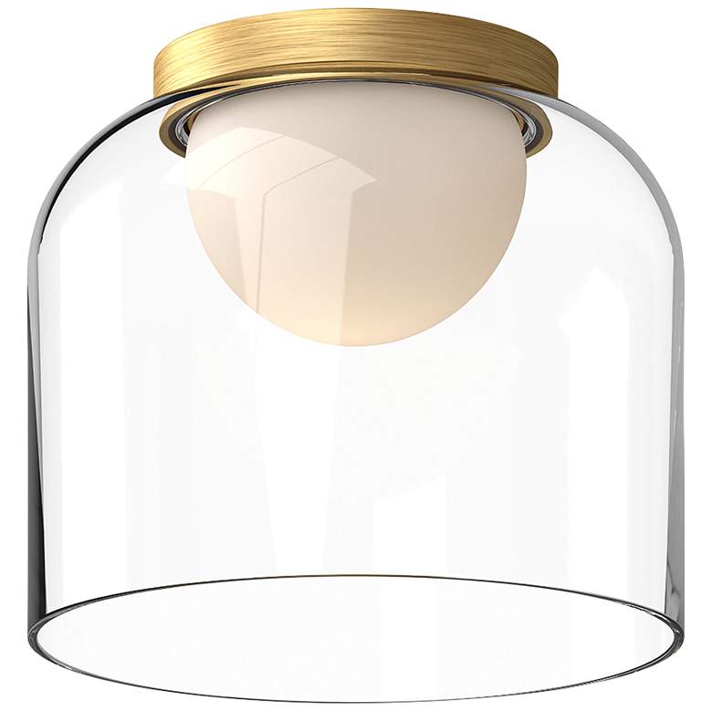 Image 1 Cedar 8" Wide Brushed Gold LED Ceiling Light
