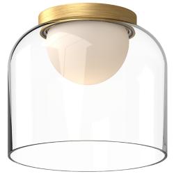 Cedar 8" Wide Brushed Gold LED Ceiling Light