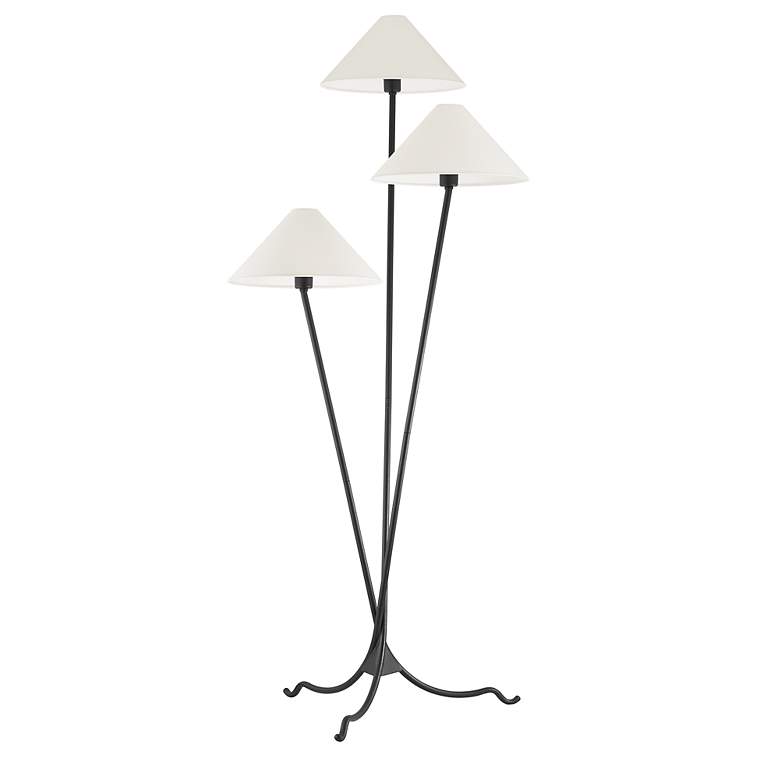 Image 1 Cedar Forged Iron 3-Light Tripod Floor Lamp