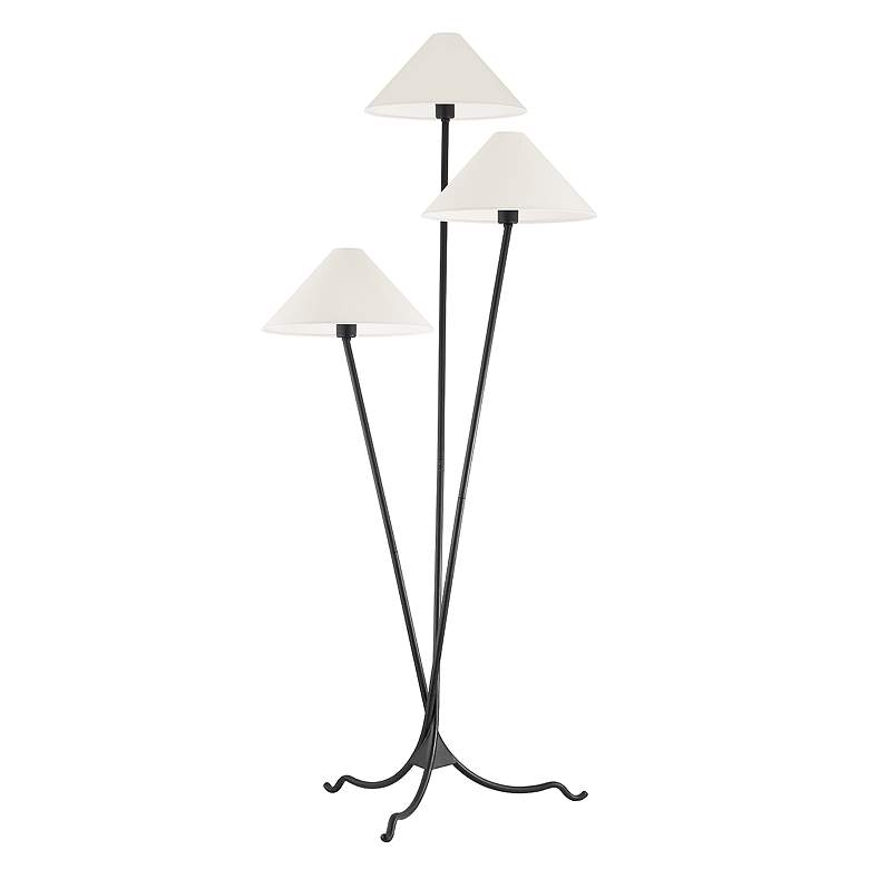 Image 2 Cedar Forged Iron 3-Light Tripod Floor Lamp more views