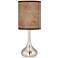 Cedar Lake Brushed Steel Droplet Table Lamp