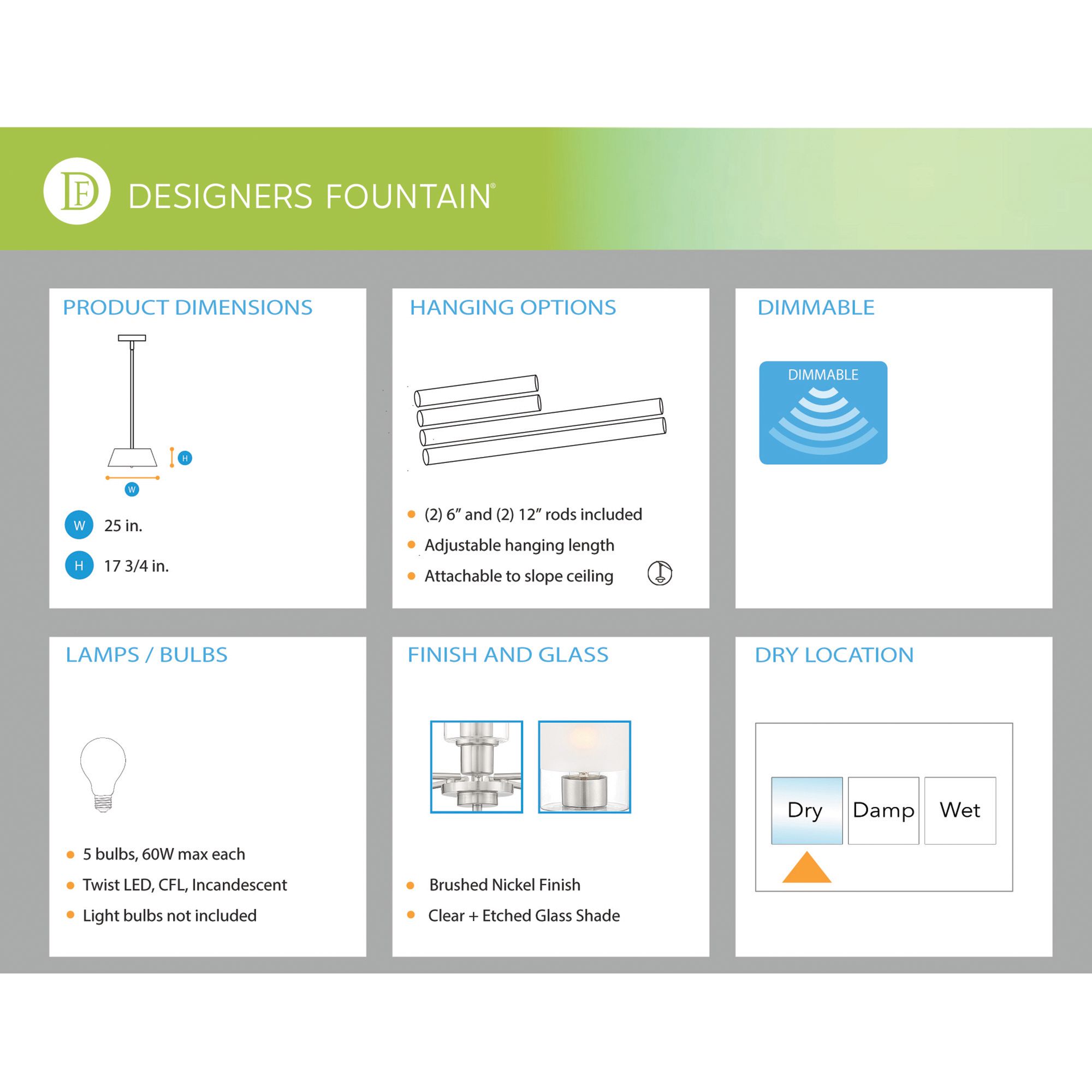 Image 3 Cedar Lane 5 Light Chandelier more views