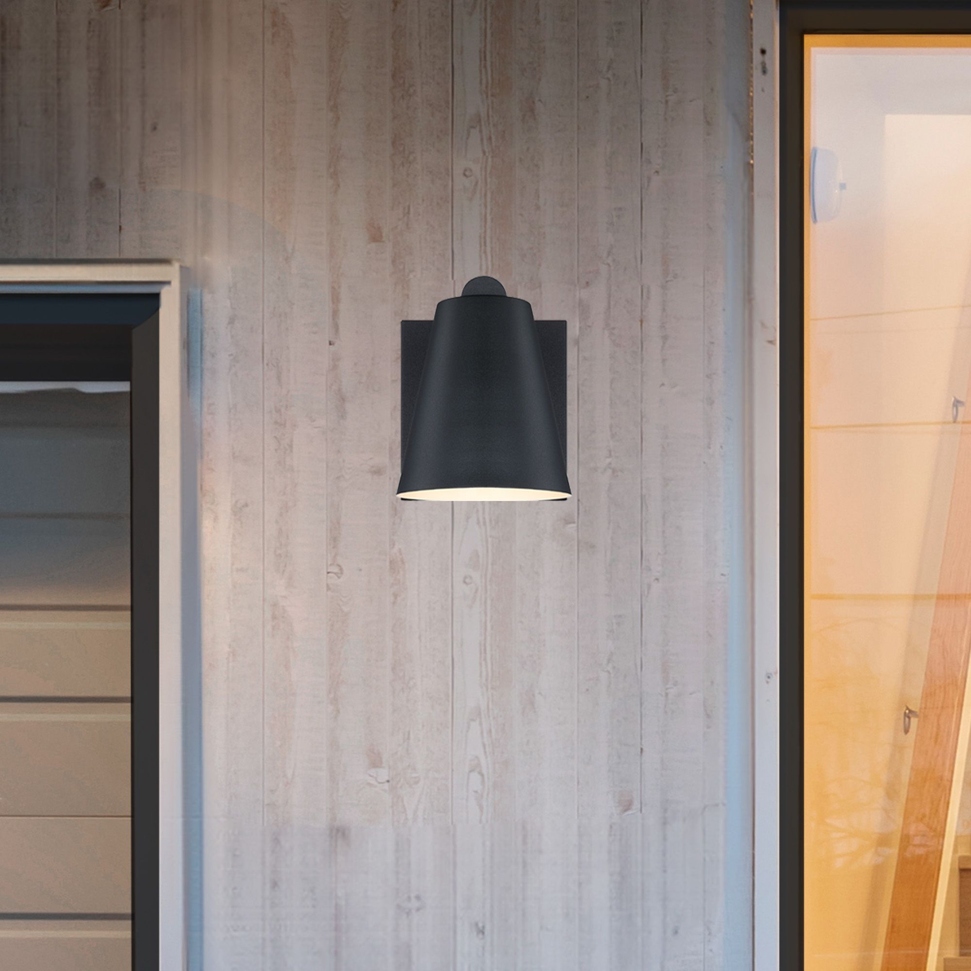 Cedar Mist Black Dark Sky Outdoor Hardwired Wall Sconce