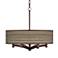 Cedar Zebrawood Ava 6-Light Bronze Pendant Chandelier