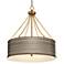 Cedar Zebrawood Dana Antique Brass Pendant Light