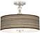 Cedar Zebrawood Giclee 16" Wide Semi-Flush Ceiling Light