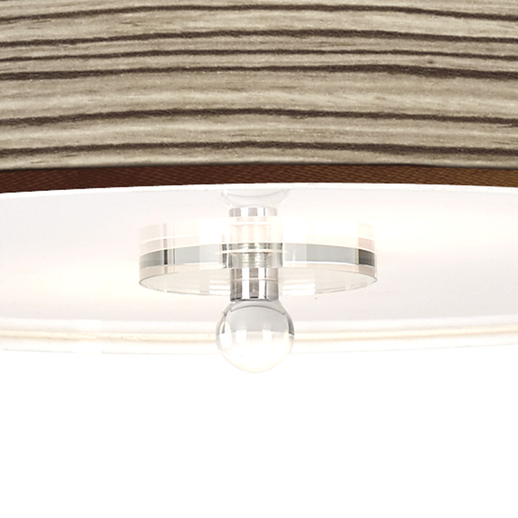 Image 3 Cedar Zebrawood Giclee 16" Wide Semi-Flush Ceiling Light more views