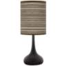 Cedar Zebrawood Giclee Black Droplet Table Lamp